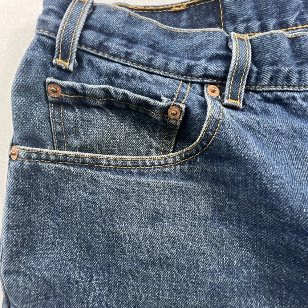 2000's Levi's 550 Jeans Men's Tag 36x32 Relaxed Fit Blue Denim Y2K Classic